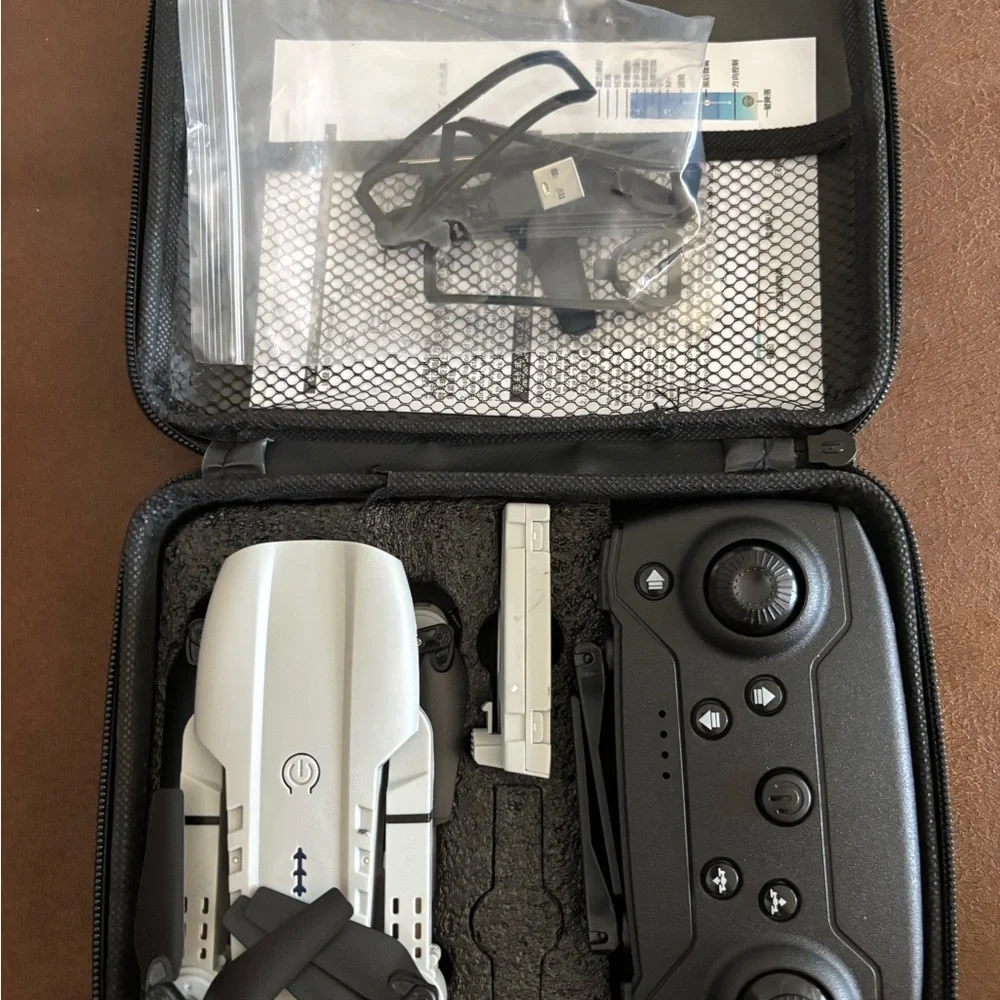 E99 Drone with Dual Camera - Black and Orange
